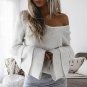 KYMAKUTU Butterfly Sleeve Solid Sweater Women Coats V Neck Sexy Pull Femme 2017 Autumn Winter Jumper