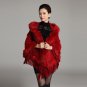 Big Soft Faux Rabbit Fur Women Cape Winter Fashion Warm Tassels Knitted Hooded Woman Coat Thick Fur