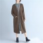 Women Loose Cardigan Long Jacket Coat 2017 Autumn Winter Long Sleeve Jacket Female Casual Soild Coat