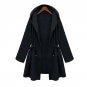 Tops Womens Waterfall Open Front Hooded Pockets Cardigan Winter Autumn Ladies Long Sleeve Coat Jacke