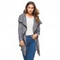 Women Plaid Blazers Check Coat Autumn Winter Long Sleeve Cardigan Waterfall Long Jacket Asymmetric O