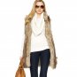 Plus Size Women Faux Fur Vest Coats 2017 New Winter Warm Luxury Sleeveless Jacket Outerwear Cardigan