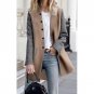 Elegant 2017 Female Jackets Cardigan Long Sleeve Overcoats Femme Women Autumn Winter Bottons Warm Lo