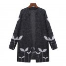 Winter Autumn Women 2017 Warm Long Sleeve Knitwear Sweater Jumper Vintage Waterfall Knitted Tops Coa