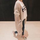 2017 Fashion Long Sleeve Sweater Autumn Winter Long Sleeve Thick Loose Knit Long Cardigan Women Swea
