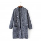 New Autumn Winter Women Sweater Beaded Cardigan One Size Warm Knitted Thick Fashion Long Coat Jacket