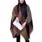 Female New Chaos Theory Multi Colour Plaid Sweater Cardigan Coat Women\'s Checked Knitted Winter Tar