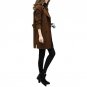 Autumn Winter Women Casual Coats Turn-down Collar Warm Woolen Long Sleeve Slim Outwear Lapel Cardiga