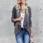 Stylish Long Sleeve Autumn Winter Coat Lapel Neck Solid Fuax Fur Outwear Office Ladies Cardigan Asym