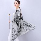 new autumn and winter print loose knitwear coat long cardigan women