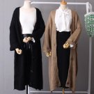 Single-breasted cardigan coat vintage long sweater autumn winter