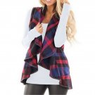 Christmas women vest 2017 winter Female plaid warm wool turndown collar vest Jacket autumn cloak For