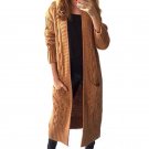 Poncho Cardigan Sweater Women 2017 Winter Ladies Long Sleeve Solid Pockets Knitwear Sweater Open Sti