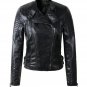 Women faux leather jacket jaquetas casacos de couro feminino long sleeve PU coat yellow big size XS