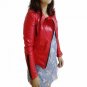 Women faux leather jacket jaquetas casacos de couro feminino long sleeve PU coat yellow big size XS