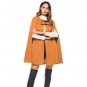 Women Leather Buckle Cloak Poncho Coat Jacket 2018 Autumn Winter Fashion Woolen Overcoat Female Loos