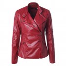 NIBESSER 2017 Side Zipper Button PU Leather Jackets Women Stand Collar Long Sleeve Coats Autumn Wint