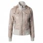 NIBESSER 2017 Winter Zipper Hooded Basic Jackets Women Stand Collar Long Sleeve Patchwork Coats Wind