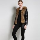 2017 Winter Women\'s Long Sleeve Parka Faux Fur Collar Coat Quilted Jacket Outerwea Faux Leather Jac