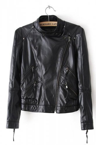 2017 New Autumn Biker Jacket Women Causal Long Sleeve Slim Turn-down Collar Zipper Punk Leather Coat