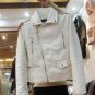 New 2017 Leather Jacket Women Fashion Slim Jaqueta De Couro Long Sleeve Turn-down Collar Zipper Spri