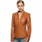 3 Colors Synthetic Leather Jacket Women Casual Long Sleeve Slim Jacket Faux PU Autumn Coat Plus Size