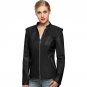 3 Colors Synthetic Leather Jacket Women Casual Long Sleeve Slim Jacket Faux PU Autumn Coat Plus Size