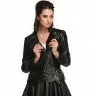 Soft Synthetic Leather Jacket Women Long Sleeve Slim Jacket Faux PU Motorcycle Jacket Women Autumn C