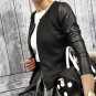 2016 Autumn Women Fashion Casual PU Leather Jacket  Zipper Long Sleeve Top Outwear Parka Coat Zipper