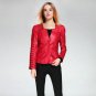 Fashion 2017 Single Breasted Spring Faux Leather Jacket Women Pu Long Sleeve Patchwork Black Plus Si
