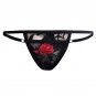 Sexy G-String Women Lace Floral Appliques Briefs Panties Thongs Lingerie Mid-Rise Underwear White Bl
