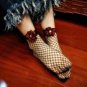 Casual Fishnet Socks 2017 Women Sexy Lace Thin Net Plain Top-Ankle Peony Short Flowers Nylon Socking
