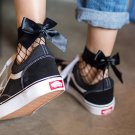 2017 Fashion Cute Women\'s Harajuku Black Mesh Short Ankle Socks Grid Fishnet Docks Sexy Bow Funny L
