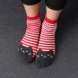 Cartoon Women Socks Cat Footprints 3D Animals Style Striped Warm Cotton Socks Lady Floor meias Socks