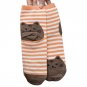 Cartoon Women Socks Cat Footprints 3D Animals Style Striped Warm Cotton Socks Lady Floor meias Socks