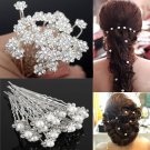 20Pcs Fashion Crystal Pearl Wedding Hair Pins Flower Bridal Hairpins Bridesmaid Hair Clips Hair Acce