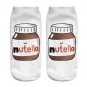 nutella white 3D Printed ladies cartoon short chaussette femme cute  korean socks