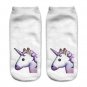 nutella white 3D Printed ladies cartoon short chaussette femme cute  korean socks