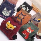 3 Pairs/lot Cute Animal Winter Wool Knitted Warm Owl Fox Animal Socks For Female Women\'s New Funny 