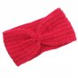 1PC Winter Knitted Woolen Bow Headband For Women Girls European Solid Warmer Ear Turban Stretch Hair