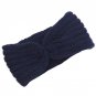 1PC Winter Knitted Woolen Bow Headband For Women Girls European Solid Warmer Ear Turban Stretch Hair