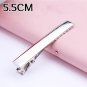 30PCS/Lot High Quality 3.2-5.5cm Silver-Color Black Hair Clips Flat Barrettes Iron Hairpins DIY Hair