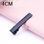 30PCS/Lot High Quality 3.2-5.5cm Silver-Color Black Hair Clips Flat Barrettes Iron Hairpins DIY Hair