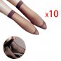 Fashional Spandex Nylon 10Pairs Women Elastic Ultra-thin Transparent Short Crystal Ankle Socks