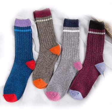 PEONFLY Blue Patchwork Autumn Winter Pattern Women cotton Lovers funny novelty happy Socks female co