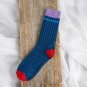 PEONFLY Blue Patchwork Autumn Winter Pattern Women cotton Lovers funny novelty happy Socks female co