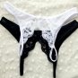 Lace Temptation Open Crotuch G-strings Thongs Tangas Sexy Panties Underwear Women Female Intimates L