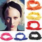 1Pcs Fashion Bowknot Hair Bands Headbands Elastic Stretch Rabbit Twisted Knotted Turban Hairdressing