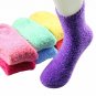 Hot Warm 1Pair Women Girls Casual Bed Socks Pure Color Fluffy Warm Winter Kids Gift Soft Floor Home