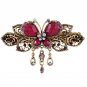 1 pcs Elegant Women Retro Vintage Crystal Diamond Butterfly Flower Barrettes Hair Clips Hair Band Ac